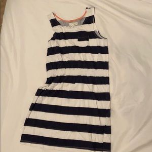 Navy and White Striped Dress